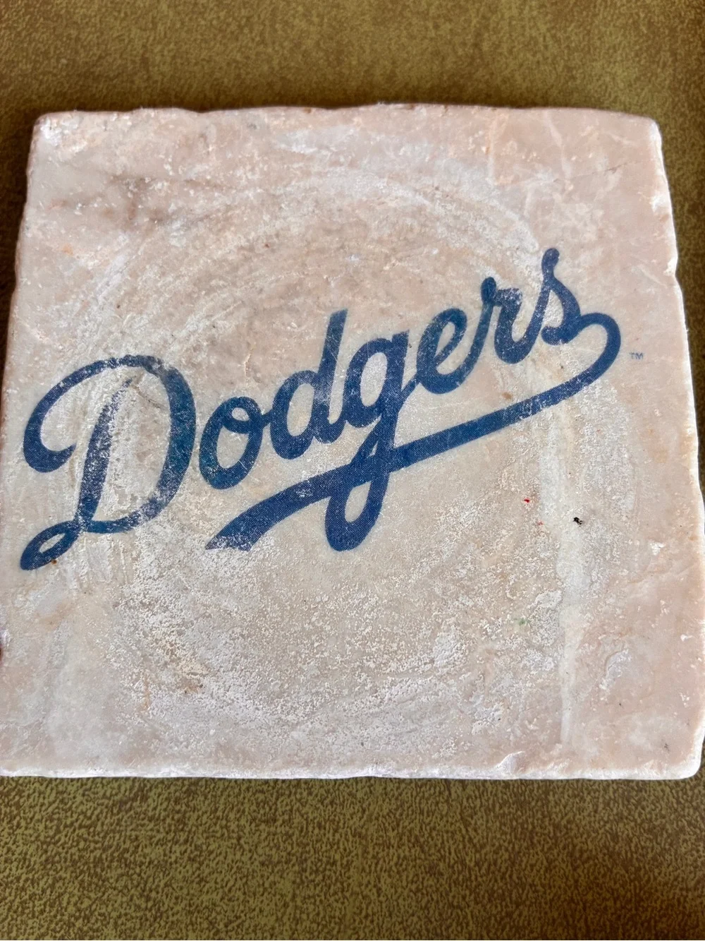 LA Dodgers stone coasters